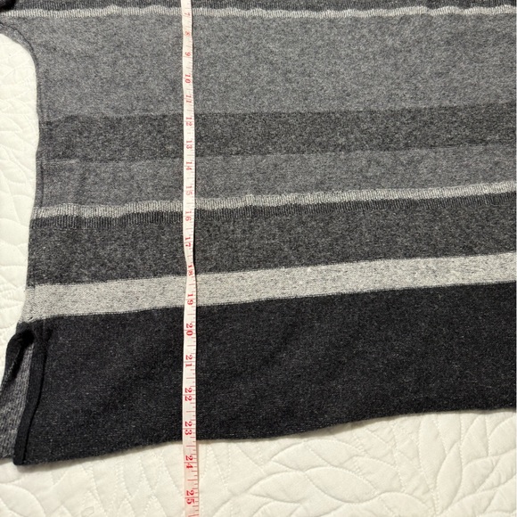 Vince Black and Gray Striped wool & cashmere Sweater - Picture 4 of 8